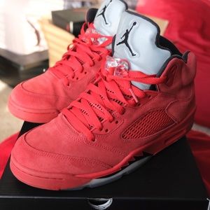 Jordan 5 retro Red suede